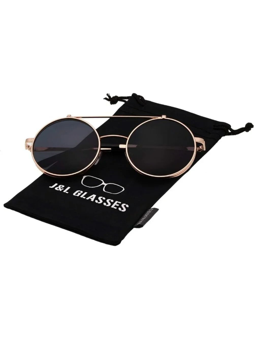 Retro Flip-Up Round Goggles | Steampunk Style Sunglasses for Unique Fashion
